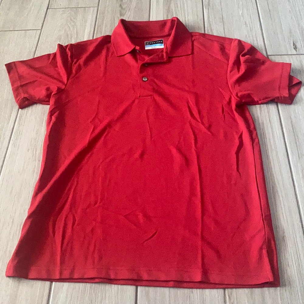 PGA Tour Mesh Airflux Golf Shirt (Color - Red)